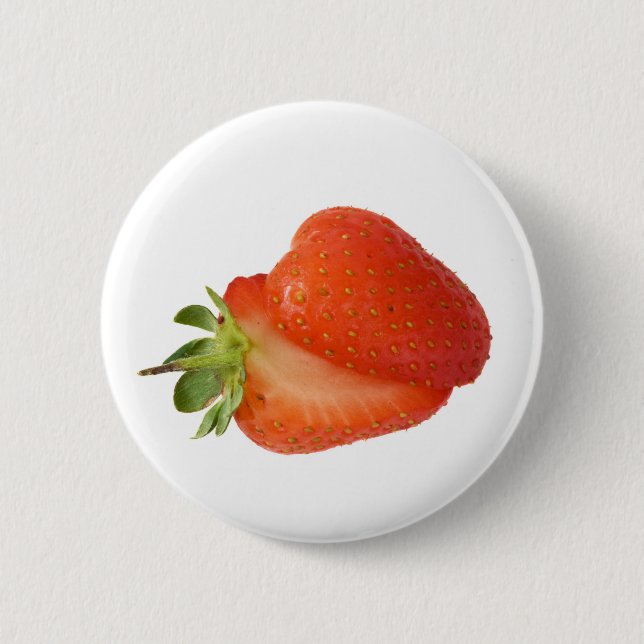 Strawberries 6 Cm Round Badge (Front)