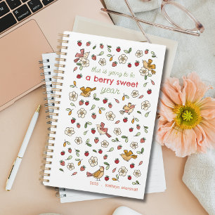 Strawberries and Birds Berry Sweet Year Planner