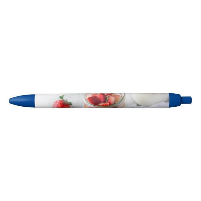 strawberries and cream black ink pen (Front)