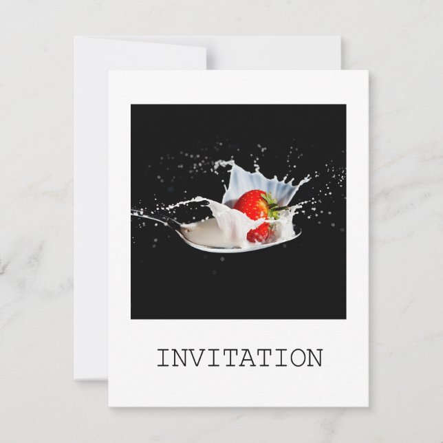 Strawberries and Cream Invitation (Front)
