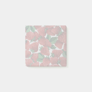 Strawberries and Cream Pattern Post-it Notes