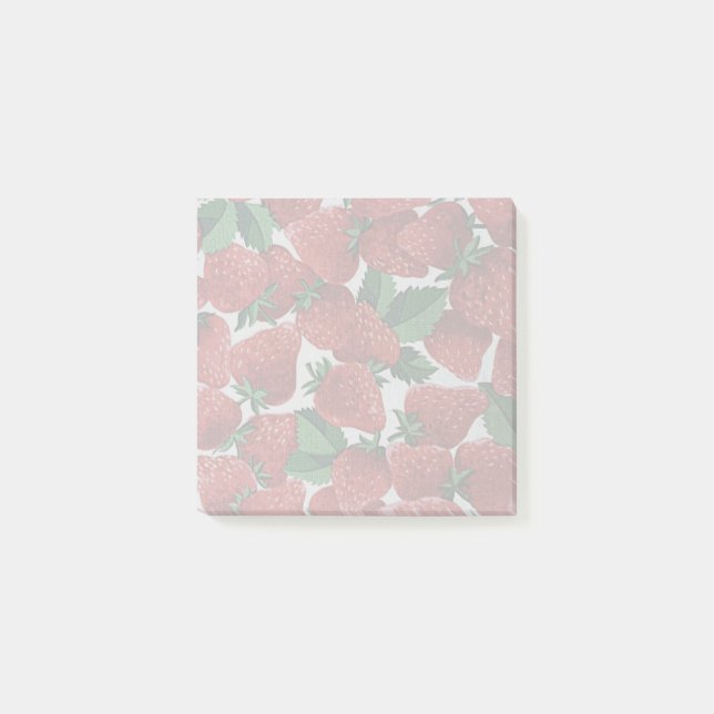 Strawberries and Cream Pattern Post-it Notes (Front)