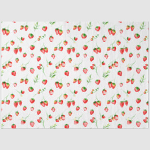 Strawberries and Daisies Pattern Tissue Paper