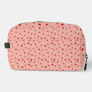 Strawberries and Flowers Pattern Dopp Kit
