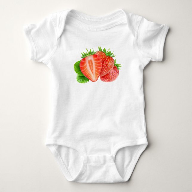 Strawberries Baby Bodysuit (Front)