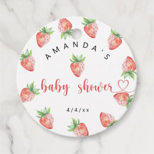 Strawberries - Baby shower Favour Tags