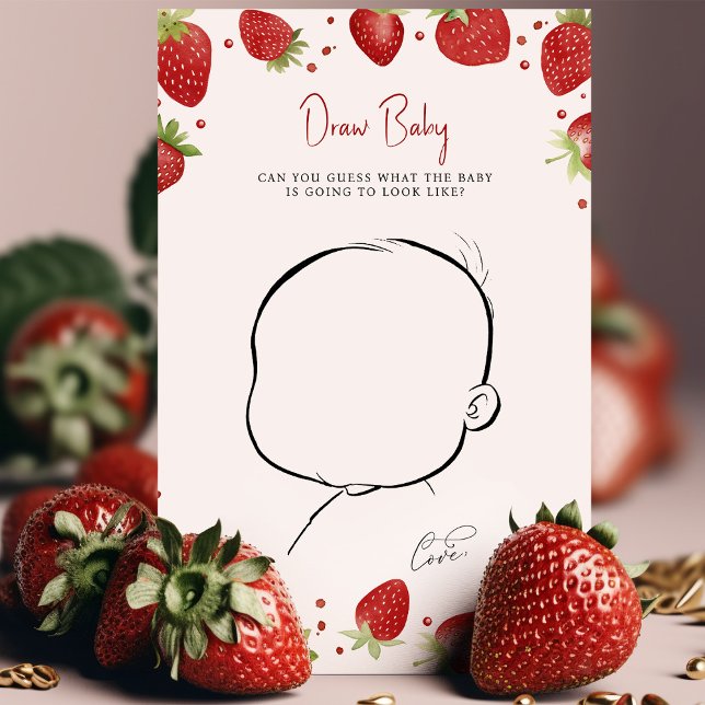 Strawberries Baby Shower Game Draw Baby Fun (Creator Uploaded)