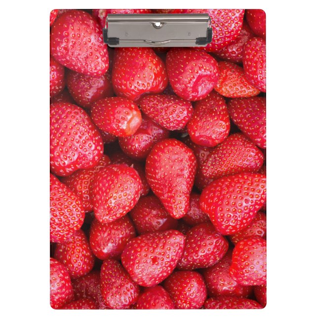 Strawberries background clipboard (Front)