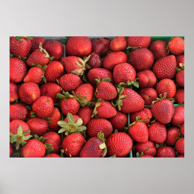 Strawberries background poster (Front)