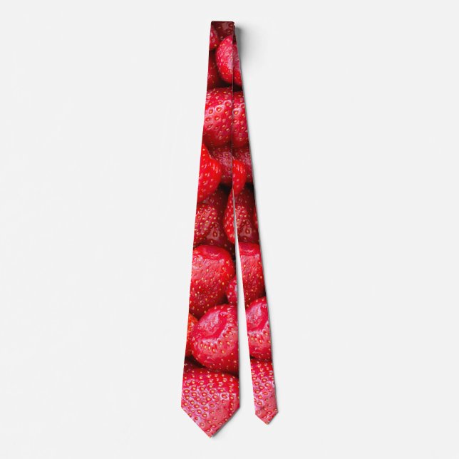 Strawberries background tie (Front)