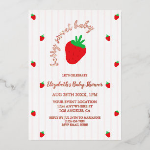 Strawberries Berry Sweet Baby Shower