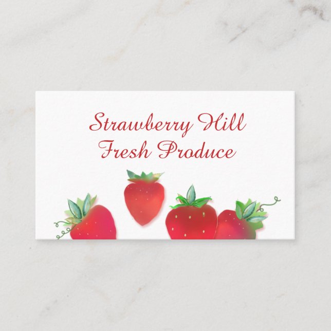 Strawberries Business Card (Front)