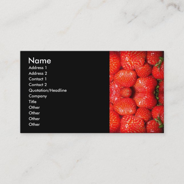 Strawberries Business Card (Front)