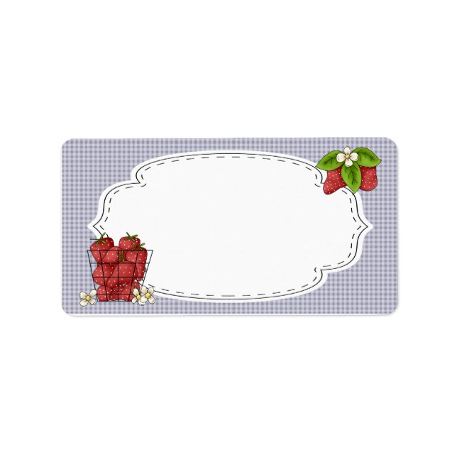 Strawberries Canning Label (Front)