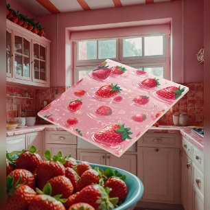 Strawberries Ceramic Tile