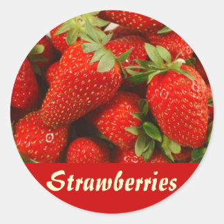 Strawberries Classic Round Sticker