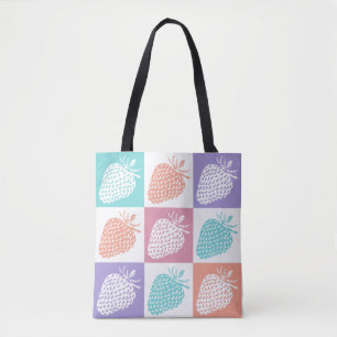 Strawberries Colourful Summer Tote Bag