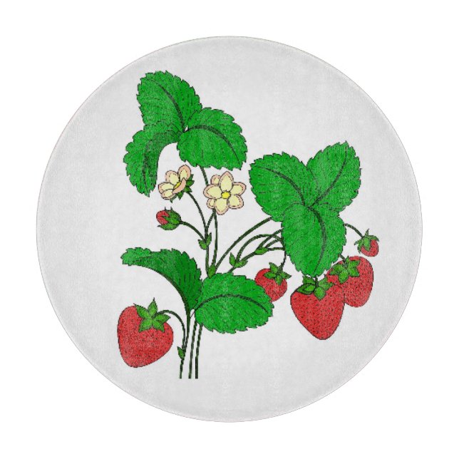 Strawberries Cutting Board (Front)