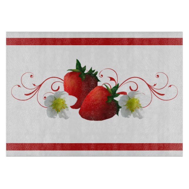 Strawberries Cutting Board (Front)