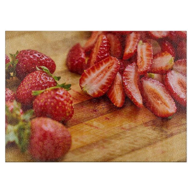 Strawberries Cutting Board (Front)