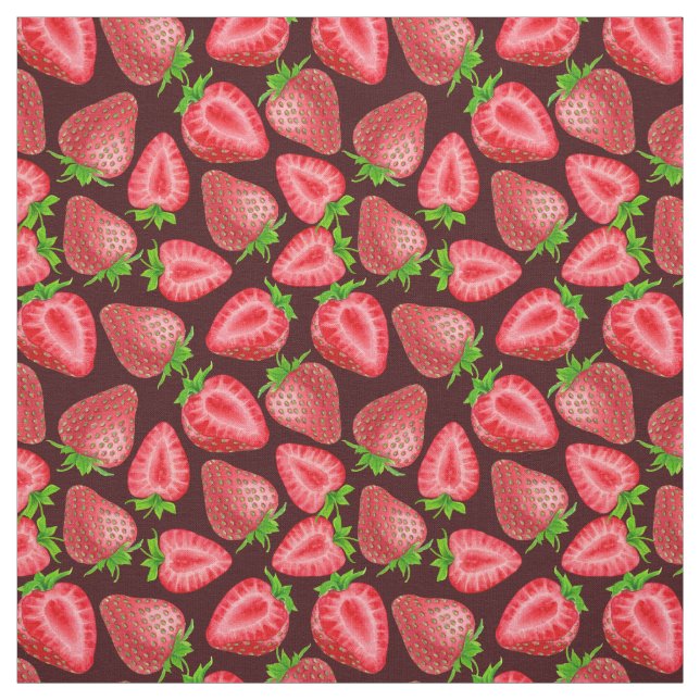 Strawberries Fabric (Swatch)