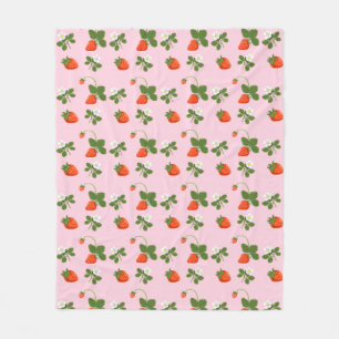 Strawberries Fleece Blanket