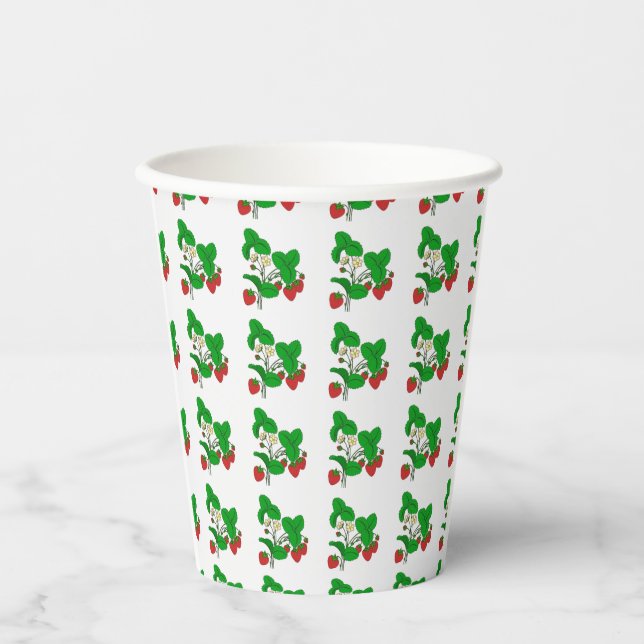 Strawberries for Breakfast Paper Cups (Front)
