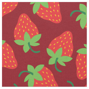 Strawberries Fruit Cute Kids Food Fabric