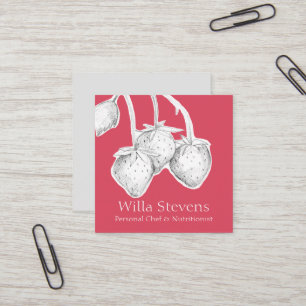 Strawberries Fruit Homemade Jam Jelly Preserves Square Business Card