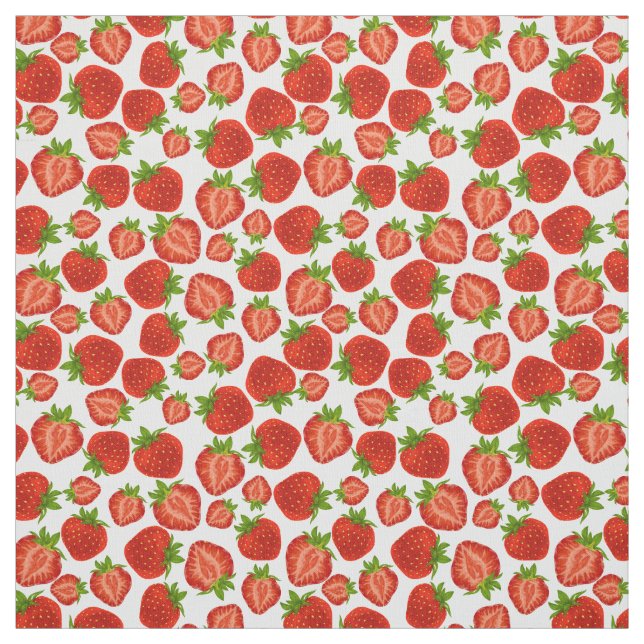 Strawberries Fun Summer Strawberry Fabric (Swatch)