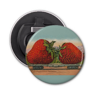 Strawberries Giant Antique Fruit Fun Bottle Opener