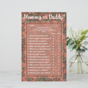 Strawberries Guess Who (Mummy or Daddy) Game Card