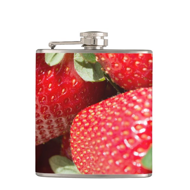 Strawberries Hip Flask (Front)