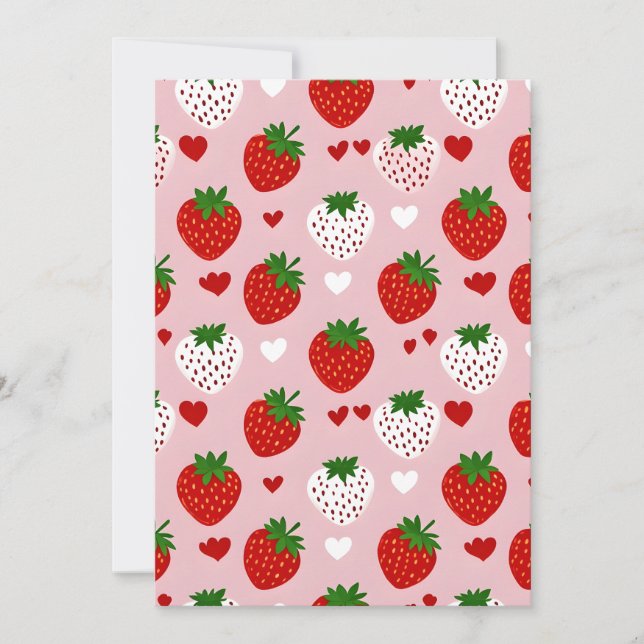 Strawberries Holiday Card (Front)