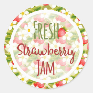Strawberries  Jam Canning Label