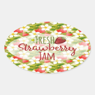 Strawberries  Jam Canning Label
