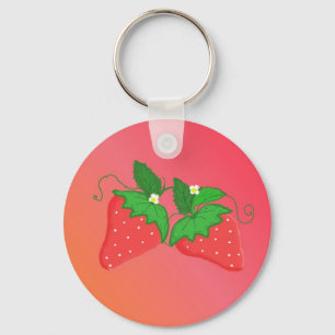 Strawberries Key Ring