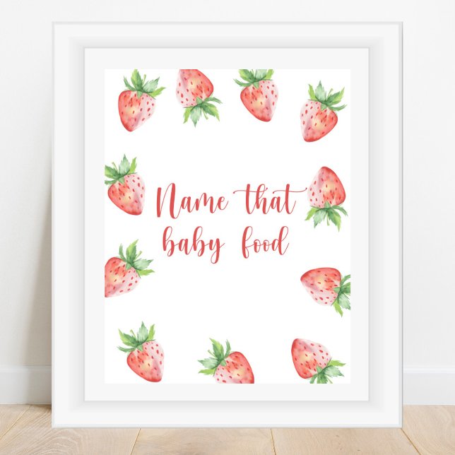 Strawberries - name that baby food poster (Creator Uploaded)