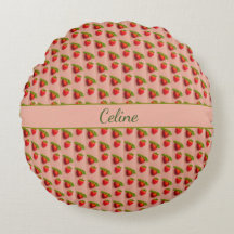 Strawberries on a pink fabric background