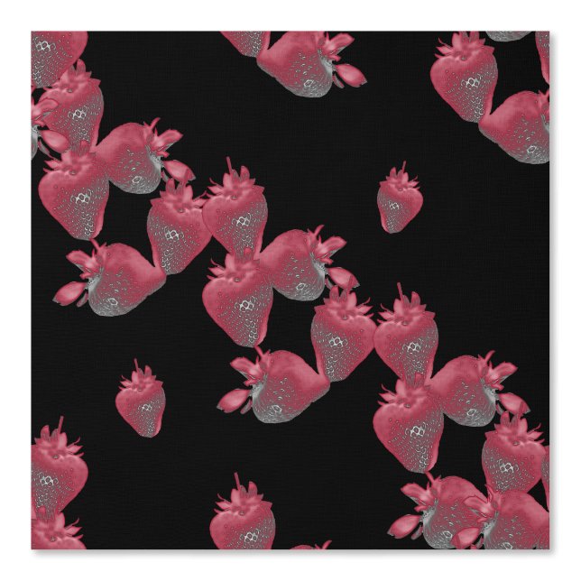 Strawberries on Black Wallpaper (Front)