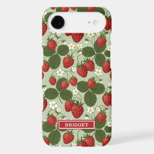 Strawberries On Green Monogrammed