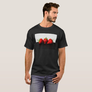 Strawberries On White Over Black mccna T-Shirt