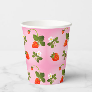 Strawberries Paper Cups