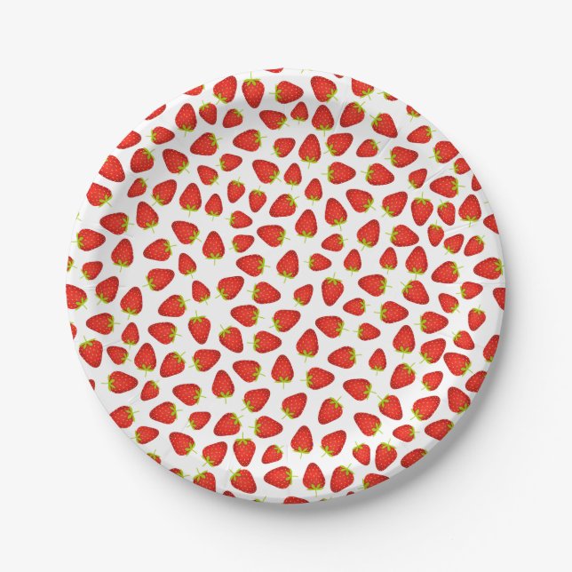 Strawberries Paper Plate (Front)