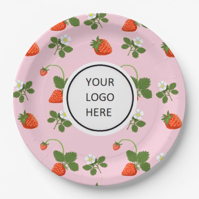 Strawberries Paper Plate (Front)