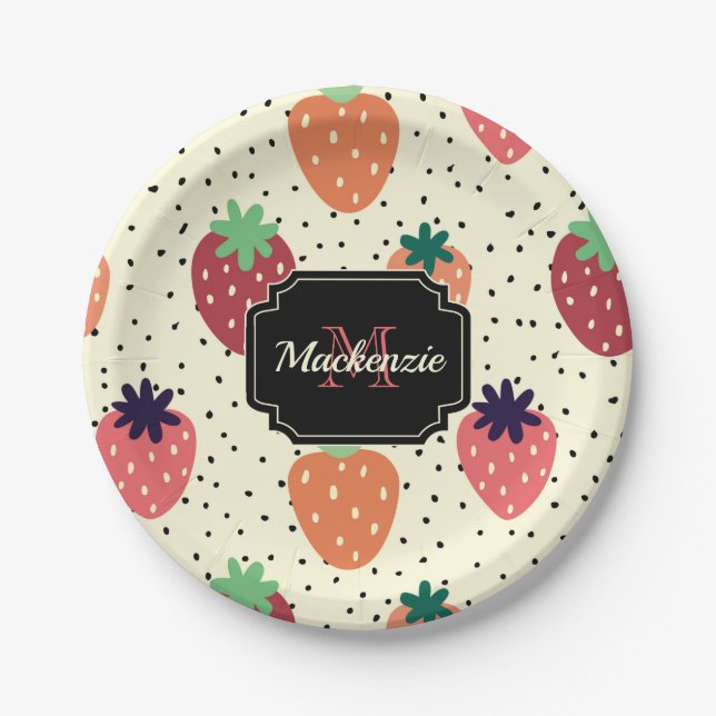 Strawberries Paper Plate (Front)
