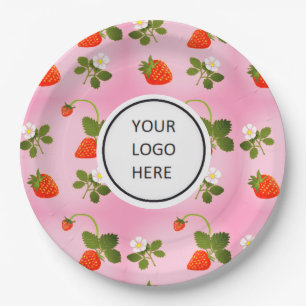 Strawberries Paper Plate