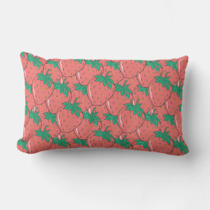 Strawberries Pattern throw pillows