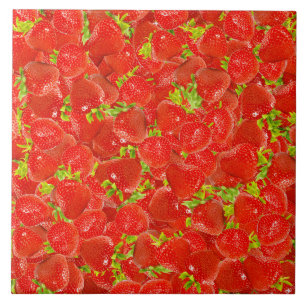Strawberries Pattern Tile