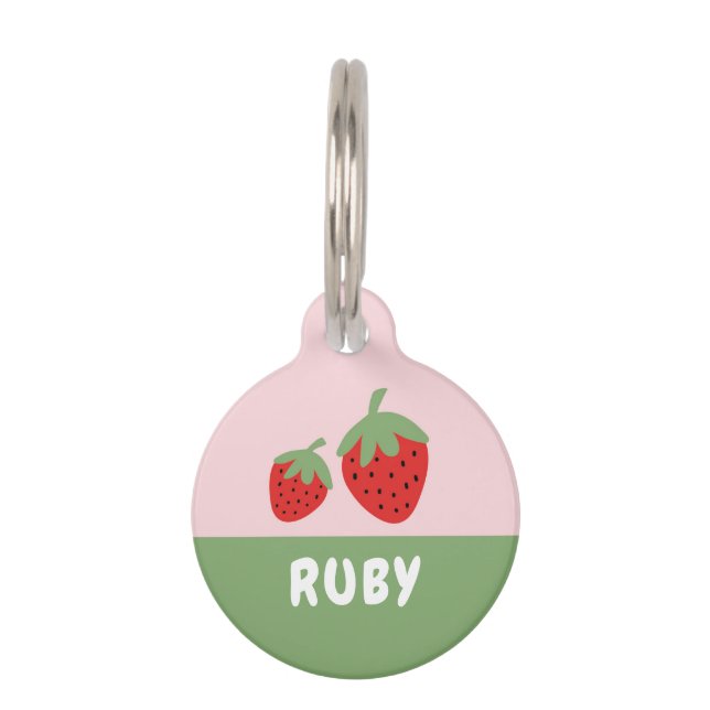 STRAWBERRIES PET TAG (Front)